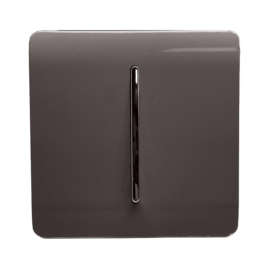 Trendi Artistic Modern Glossy Tactile Auto Retractive Door Bell Switch Dark Brown