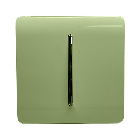 Trendi Artistic Modern Glossy Tactile Auto Retractive Door Bell Switch Moss Green
