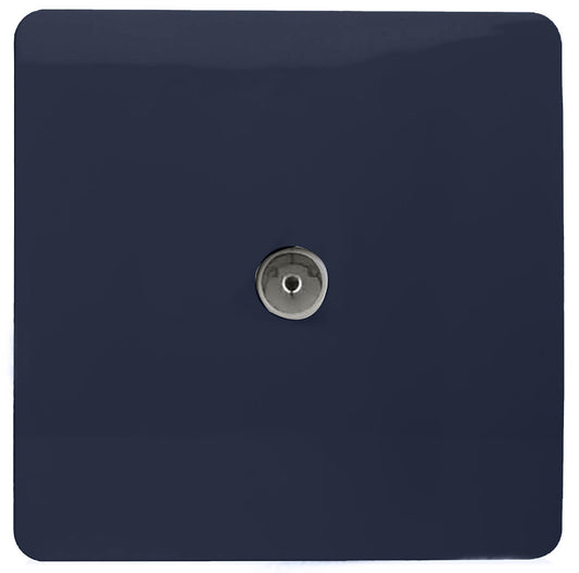 Trendi Artistic Modern Glossy Tactile TV Socket Navy