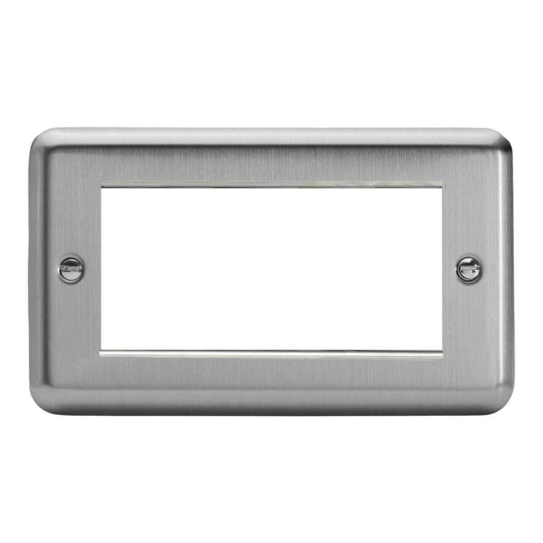 Varilight 4 Gang Datagrid Face Plate (up to 4 Data Modules) Matt Chrome XSG4
