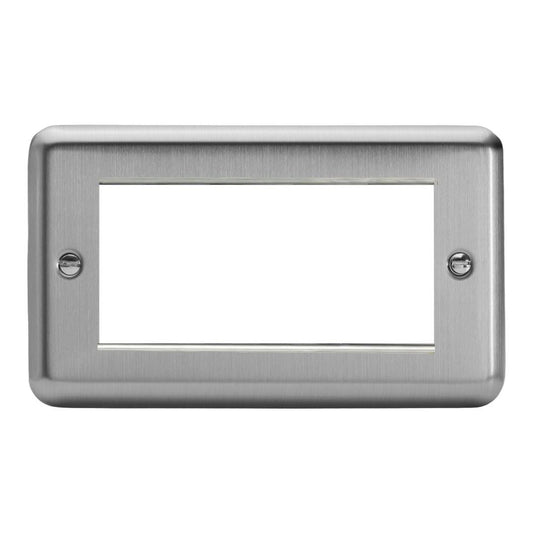 Varilight 4 Gang Datagrid Face Plate (up to 4 Data Modules) Matt Chrome XSG4