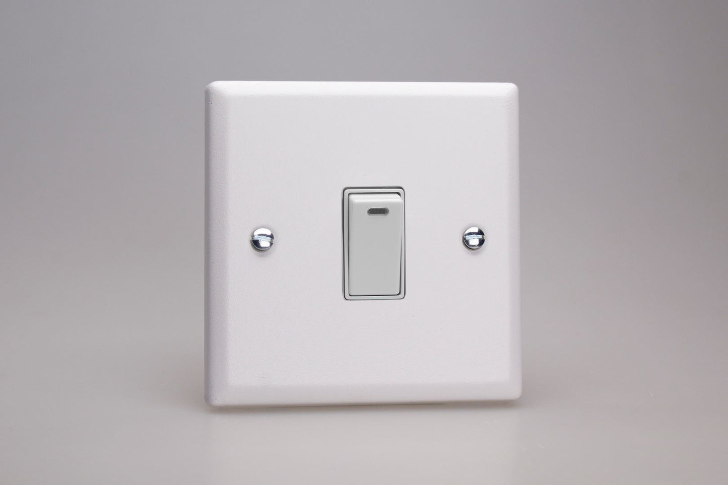 Varilight 1-Gang 20A Double Pole Rocker Switch + Neon Indicator Light in Urban Chalk White w/ White