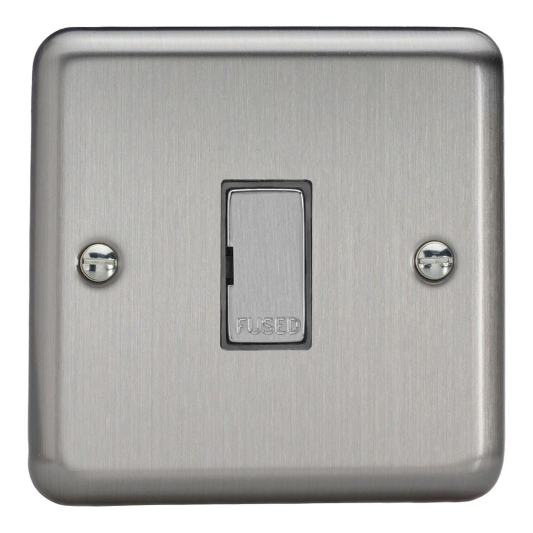 Varilight 13A Unswitched Fused Spur Matt Chrome Dec Insert XS6UD
