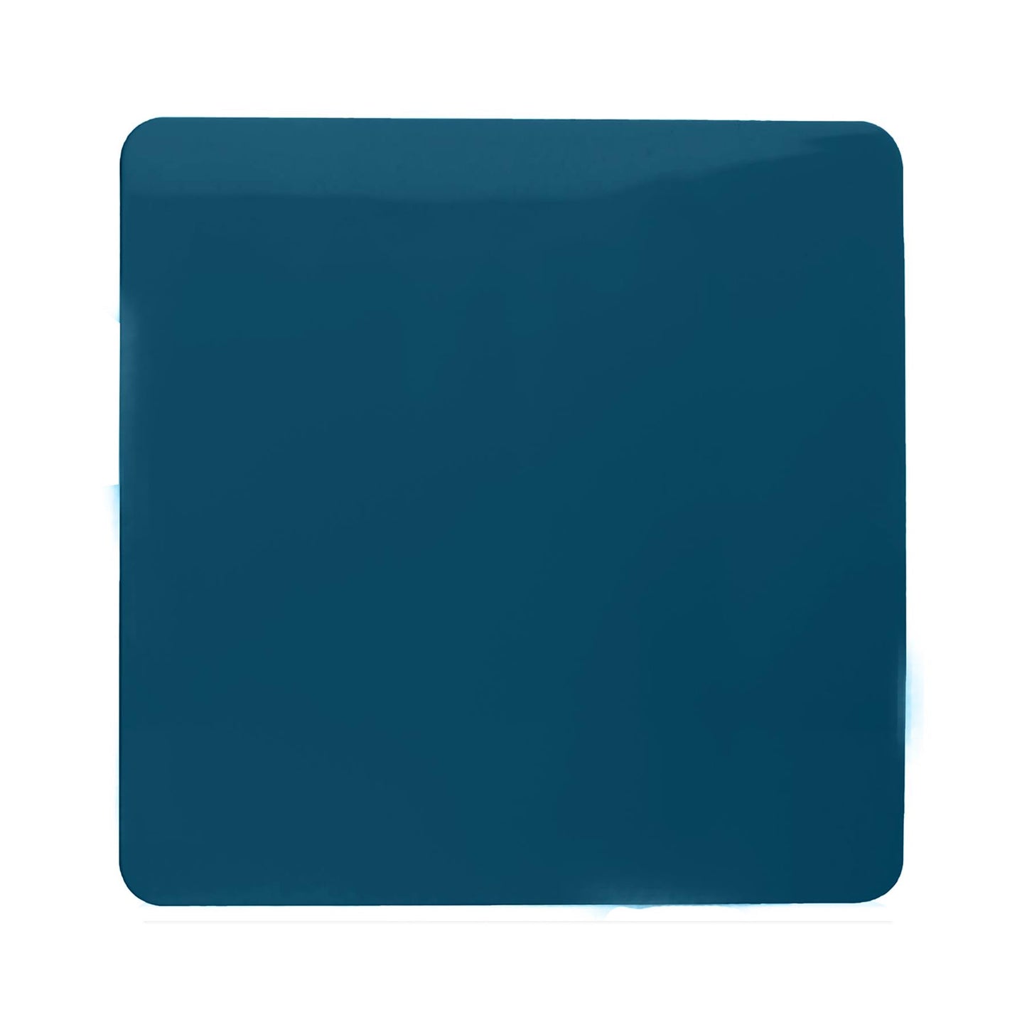Trendi Switch Artistic Modern Glossy Decorative Screwless Standard Single Wall Blanking Plate for Electrical Sockets, Outlet with Screws in Midnight Blue - ART-BLKMD