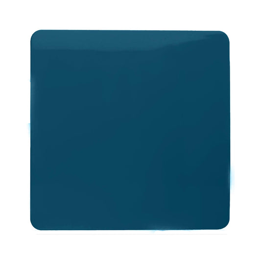 Trendi Switch Artistic Modern Glossy Decorative Screwless Standard Single Wall Blanking Plate for Electrical Sockets, Outlet with Screws in Midnight Blue - ART-BLKMD