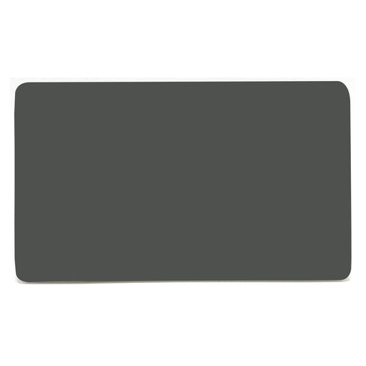 Trendi Switch Artistic Modern Glossy Decorative Screwless Standard Double Wall Blanking Plate for Electrical Sockets, Outlet with Screws in Charcoal Grey - ART-2BLKCH