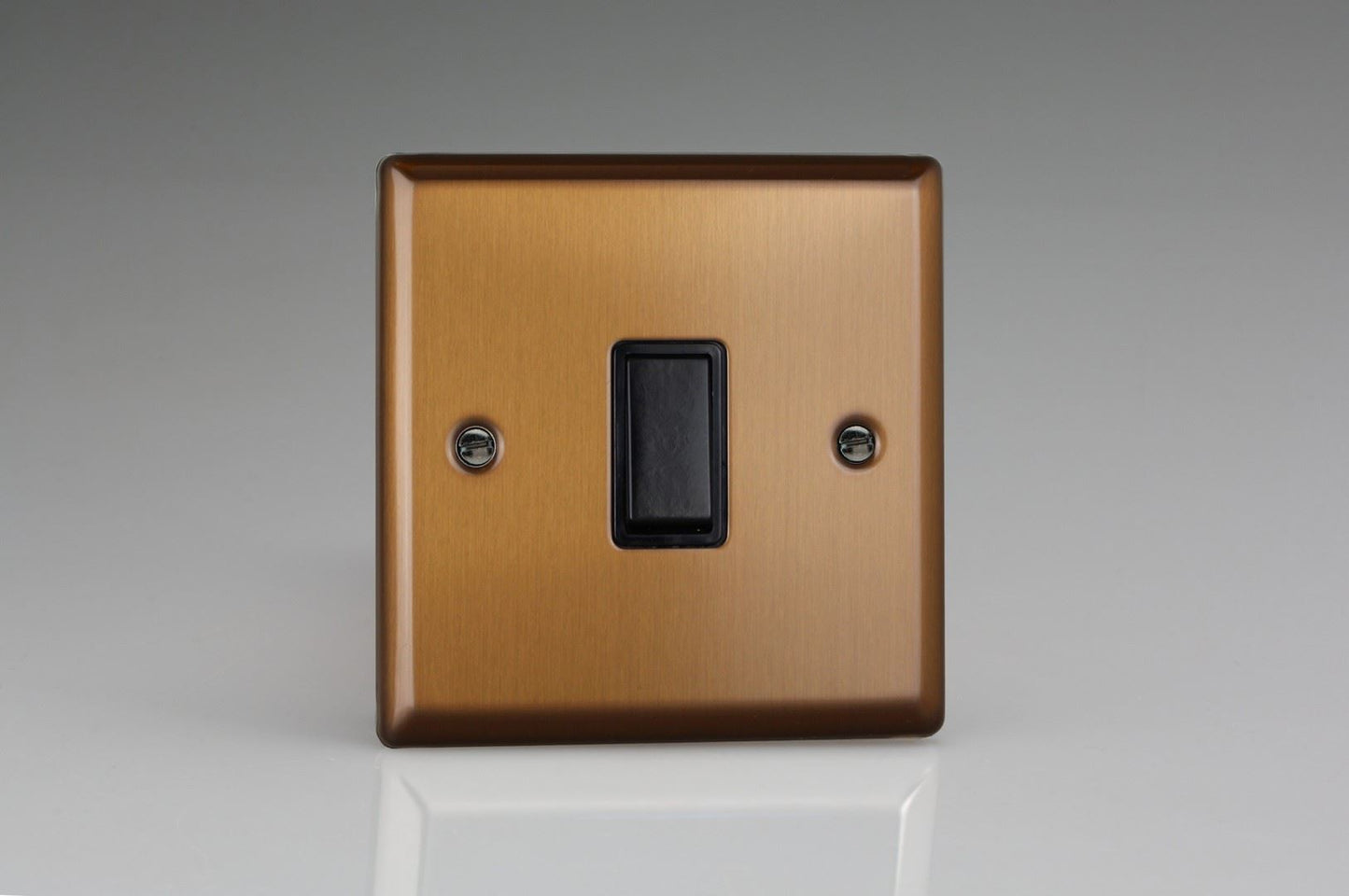 Varilight 1-Gang 10A 1- or 2-Way Rocker Switch in Urban Brushed Bronze w/ Black Rocker