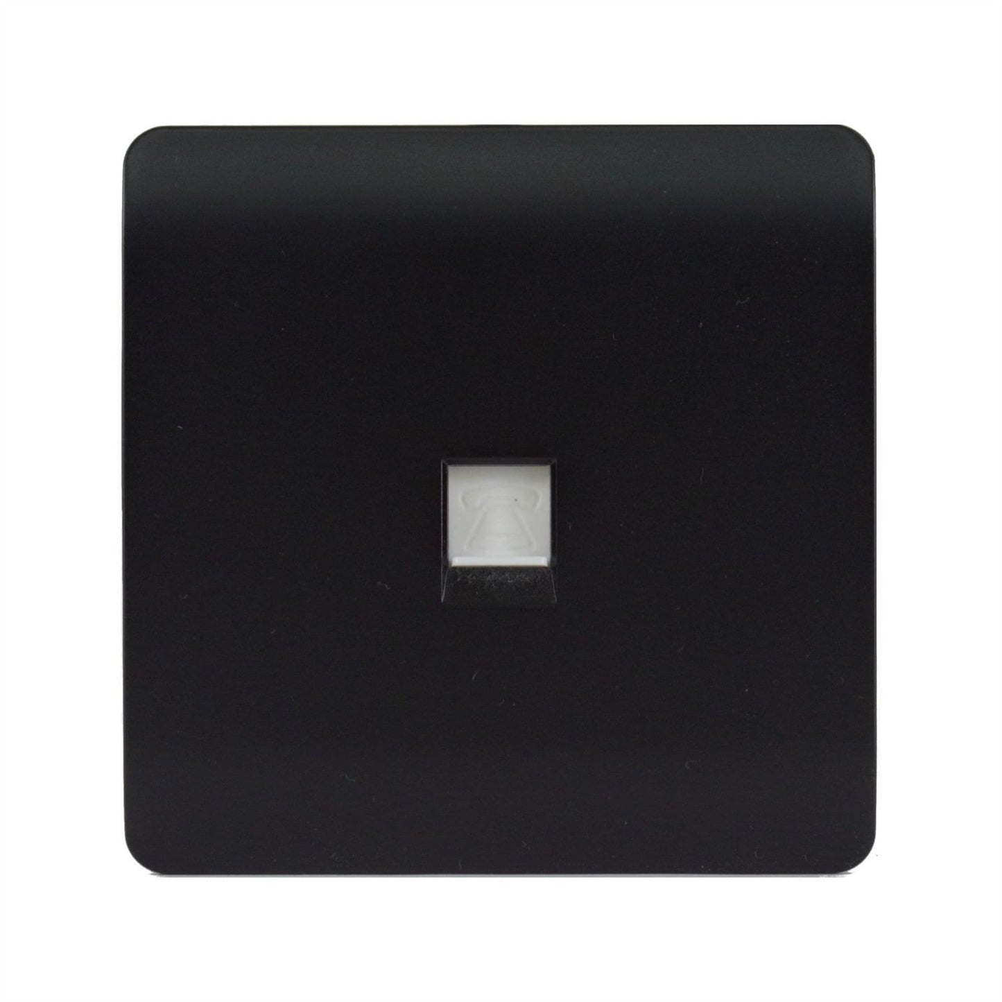 Trendi Switch 1 Gang RJ45 Cat 6 Modern Designer PC Ethernet Socket in Matt Black