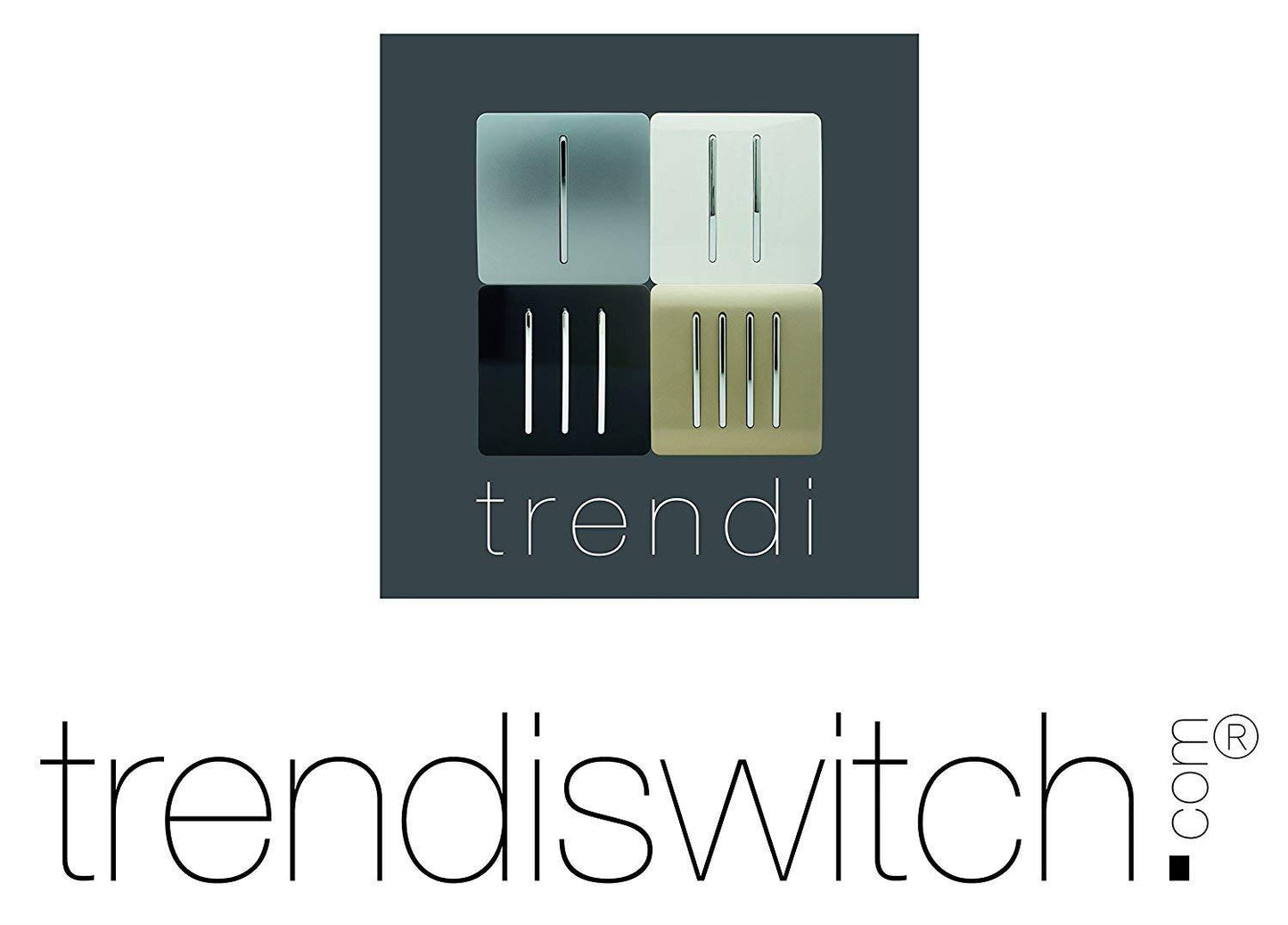 Trendi 4 Gang 3 Way Intermediate Artistic Modern Glossy 10 Amp Rocker Light Switch Ice White