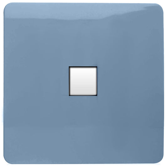 Trendi Artistic Modern Glossy Tactile RJ45 Cat 5e Ethernet Socket Sky