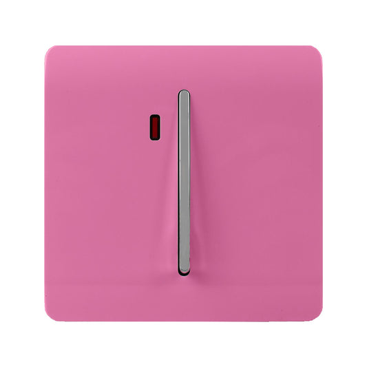Trendi Artistic Modern Glossy 45 A Tactile Light Switch & Neon Insert Pink