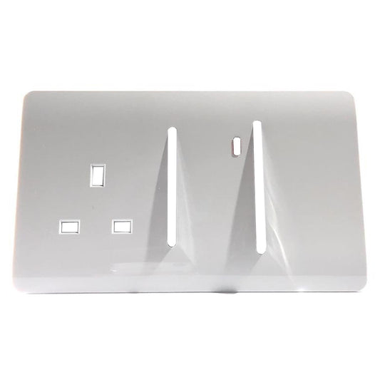 Trendi Switch Spare Faceplate For Cooker Switch & Plug Socket with Neon in Ice White