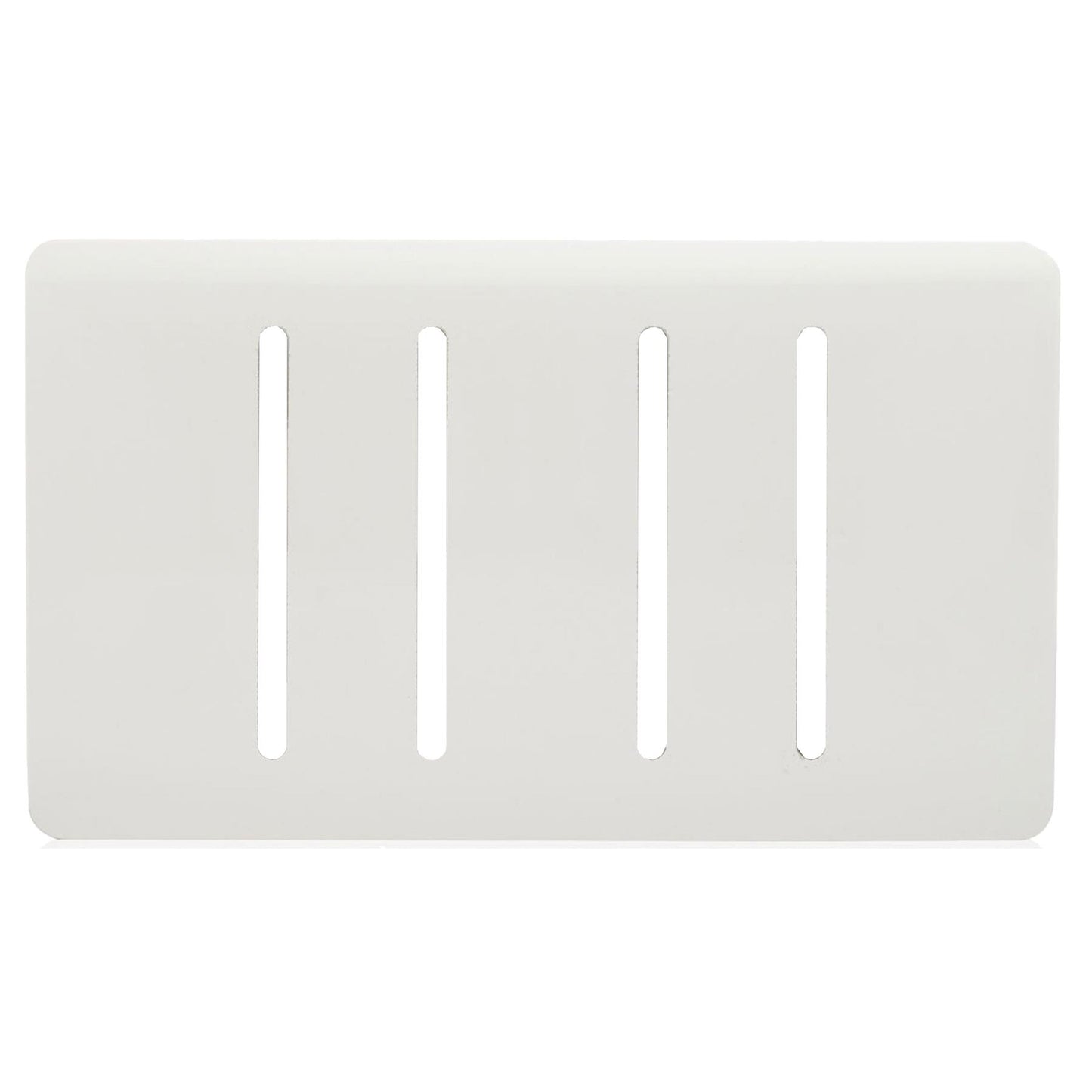 Trendi Switch 4 Gang Spare Twin Faceplate for Modern Designer Light Switch in Ice White