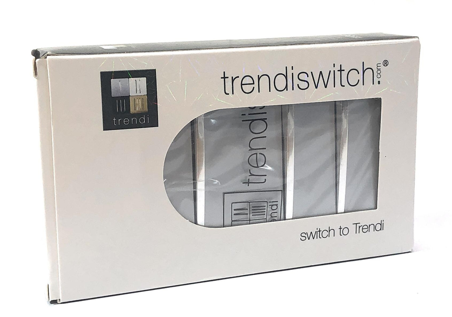 Trendi 4 Gang (2 Way & 1x Intermediate) Glossy 10 Amp Rocker Light Switch Silver