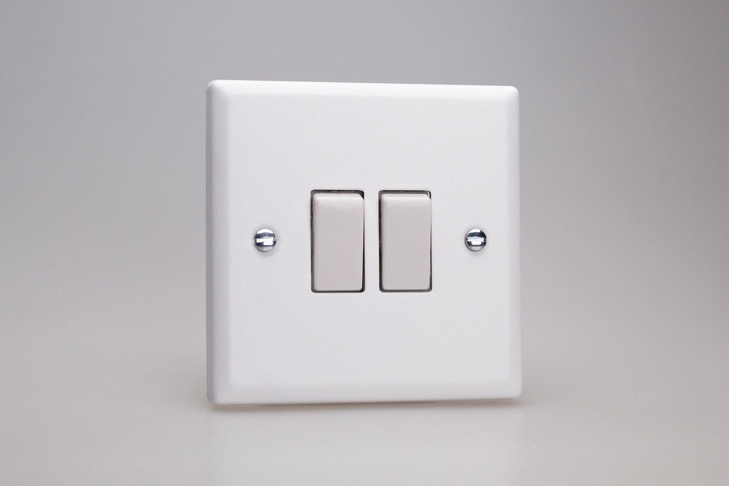 Varilight 2-Gang 10A 1- or 2-Way Rocker Switch in Urban Chalk White w/ White