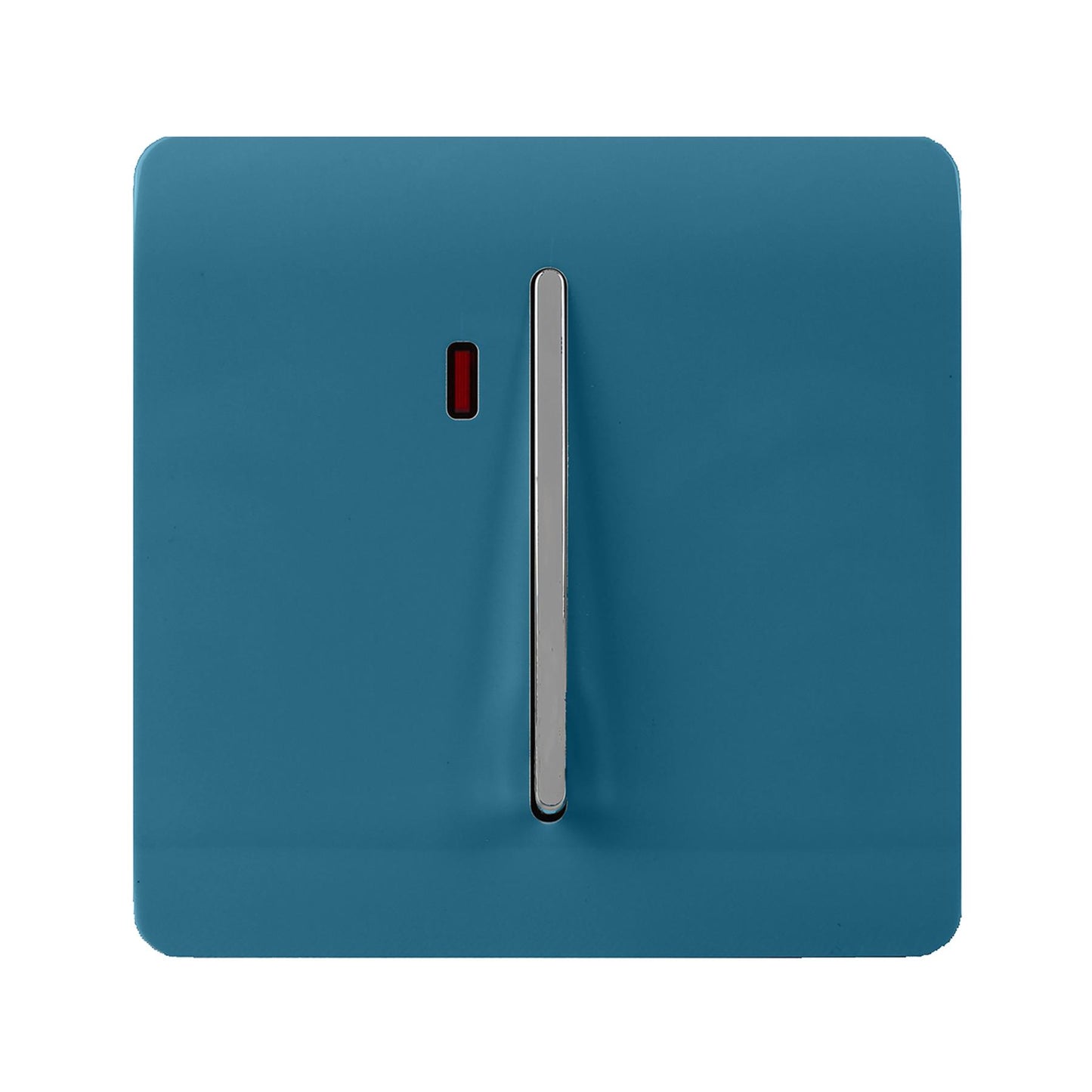 Trendi Artistic Modern Glossy 20 A Tactile Light Switch & Neon Insert Ocean Blue