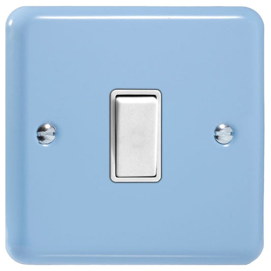 Varilight Pastel 1 Gang 2 Way Rocker Light Switch Blue Pastel XY1W.DB