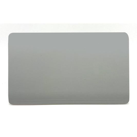Trendi Switch Artistic Modern Glossy Decorative Screwless Standard Double Wall Blanking Plate for Electrical Sockets, Outlet with Screws in Platinum Silver - ART-2BLKSI