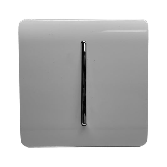 Trendi Artistic Modern Glossy 45 A Tactile Light Switch & Neon Insert Light Grey