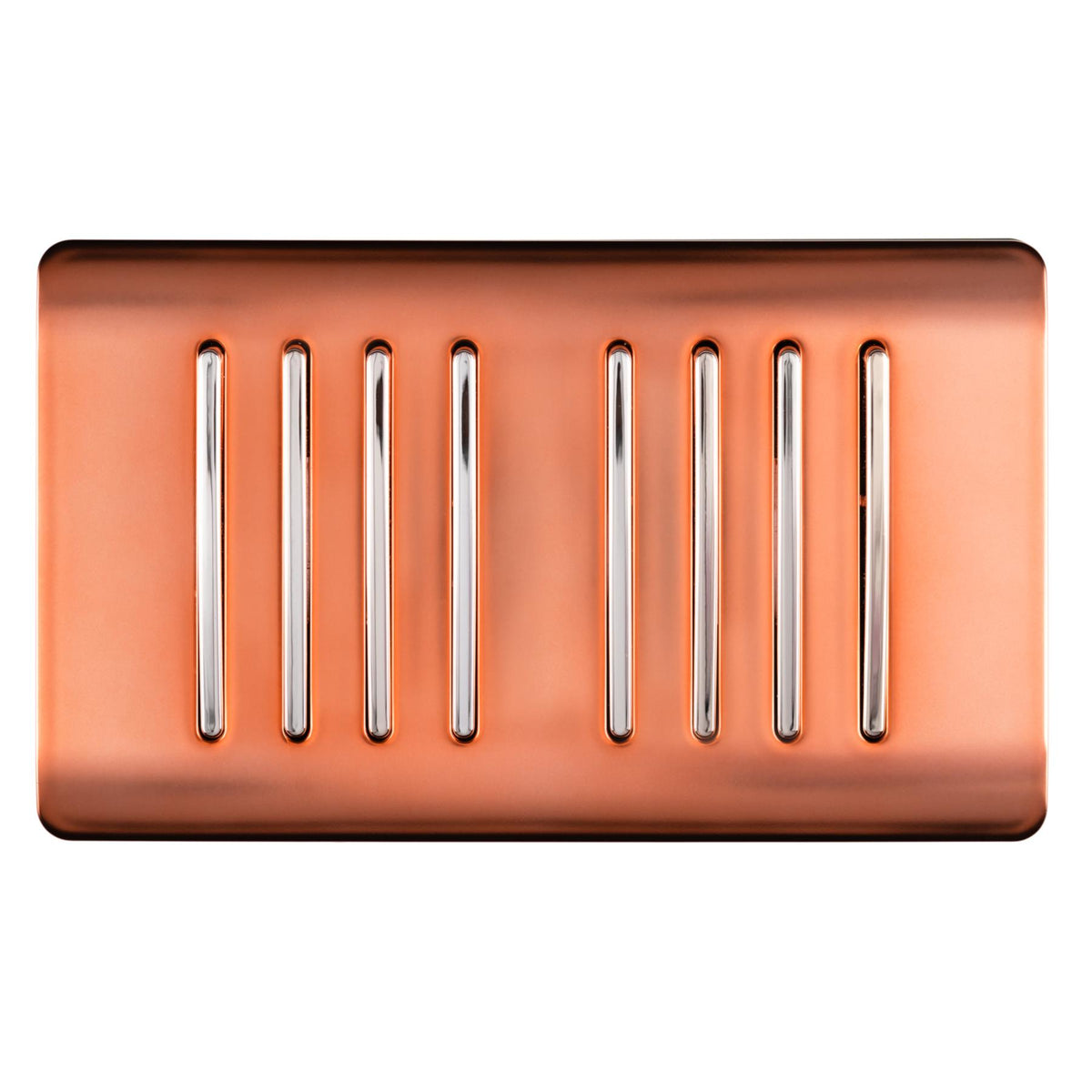 Trendi Trendi 8 Gang 2 way 240V Screwless Raised Front Twin Plate Plastic Art ...