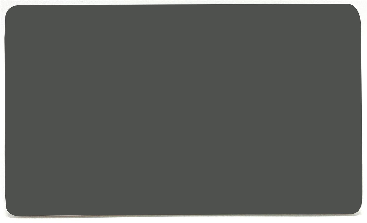 Trendi 2 Gang Artistic Modern Glossy Tactile Double Blanking Plate Charcoal