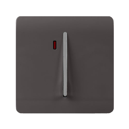 Trendi Artistic Modern Glossy 20 A Tactile Light Switch & Neon Insert Dark Brown