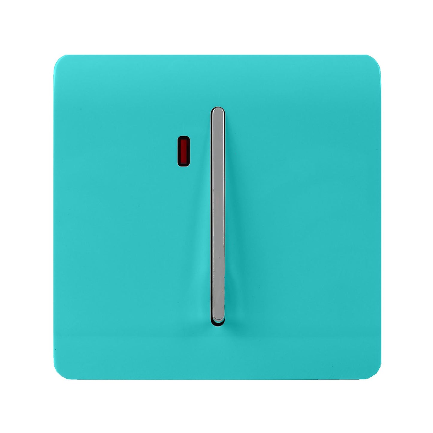 Trendi Artistic Modern Glossy 20 A Tactile Light Switch & Neon Insert Bright Teal