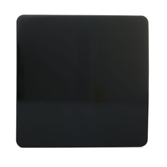 Trendi Switch Artistic Modern Glossy Decorative Screwless Standard Single Wall Blanking Plate for Electrical Sockets, Outlet with Screws in Piano Black - ART-BLKBK