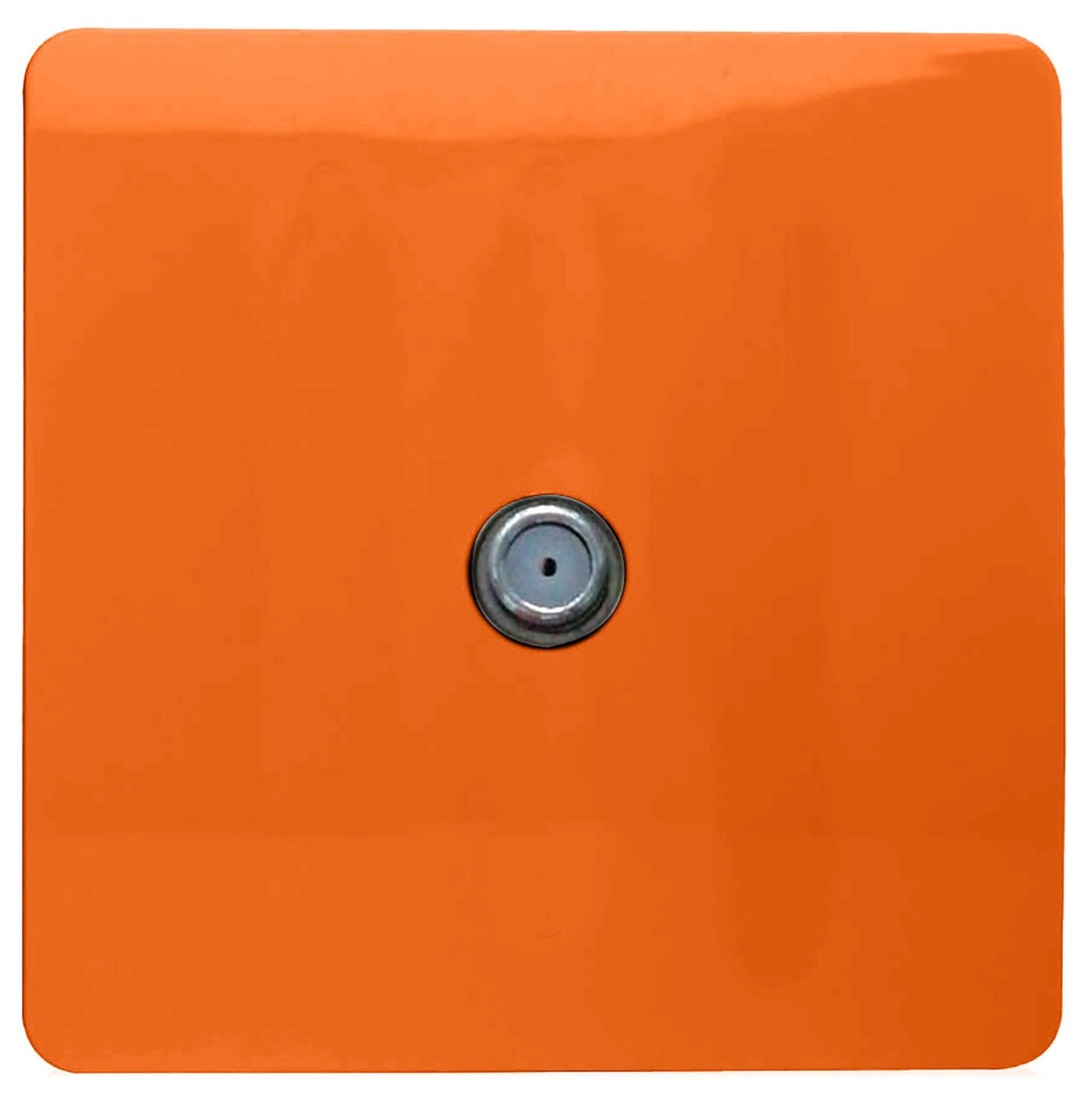 Trendi 1 Gang Artistic Modern Glossy Screwless Television Satellite Socket Orange
