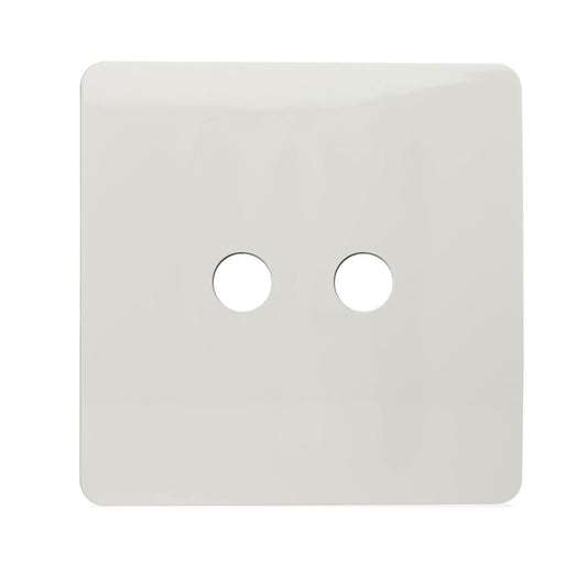 Trendi SPARE FACEPLATE For Artistic Modern 2 Gang TV Socket White ART-2TVSWH-SP