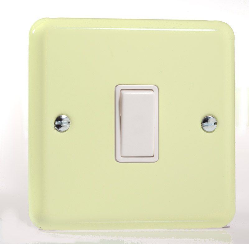 Varilight Pastel 1 Gang 10A 1 or 2 way Rocker Light Switch White Chocolate XY1W.WC