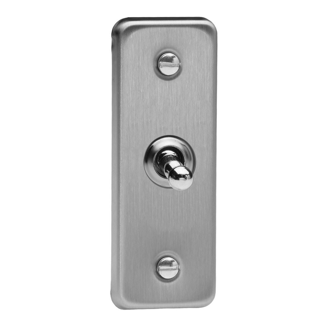 Varilight 1-Gang 10A 1- or 2-Way Toggle Architrave Switch Matt Chrome - XSAT1