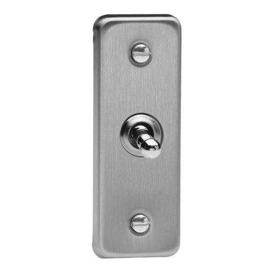 Varilight 1-Gang 10A 1- or 2-Way Toggle Architrave Switch Matt Chrome - XSAT1