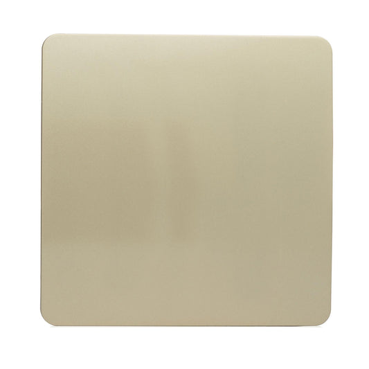 Trendi Switch Artistic Modern Glossy Decorative Screwless Standard Single Wall Blanking Plate for Electrical Sockets, Outlet with Screws in Champagne Gold - ART-BLKGO