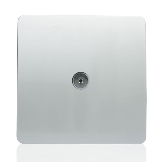 Trendi Artistic Modern Glossy Tactile TV Socket Silver ART-TVSSI