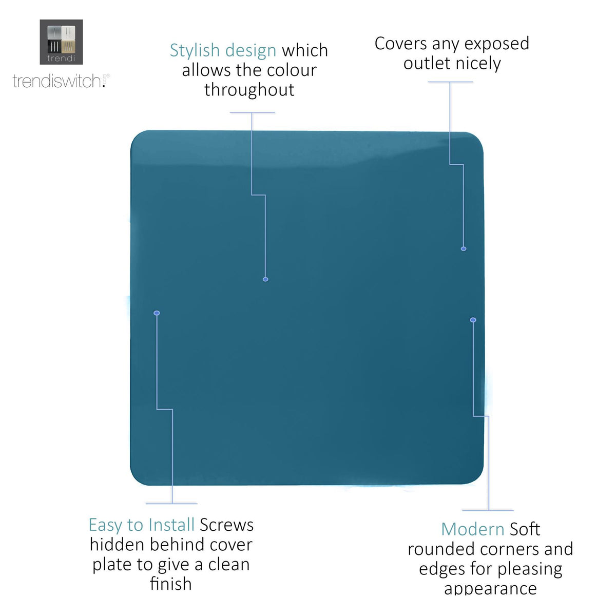 Trendi Trendi Switch Artistic Modern Glossy Decorative Screwless Standard Sin ...