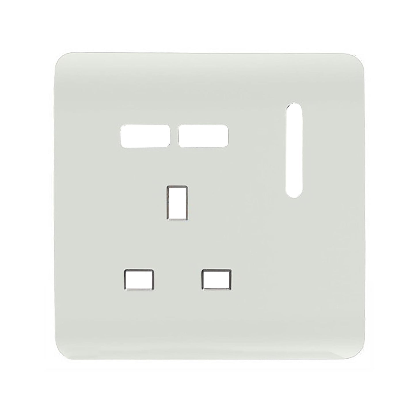 Trendi Switch 1 Gang USB Spare Faceplate For Modern Designer Plug Socket in Ice White