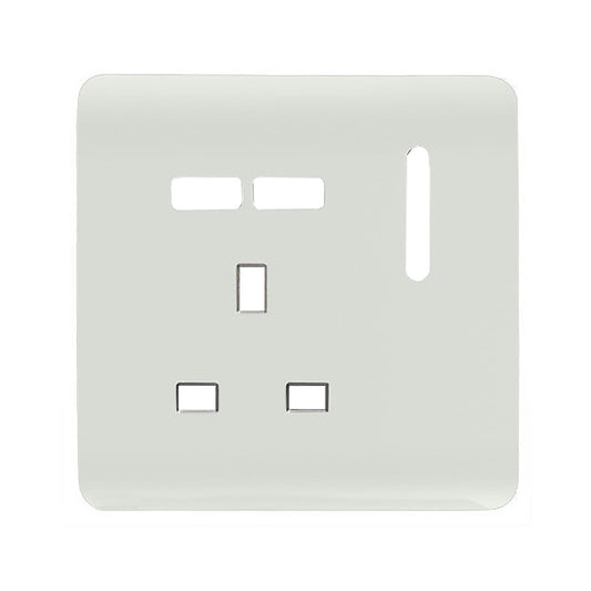 Trendi Switch 1 Gang USB Spare Faceplate For Modern Designer Plug Socket in Ice White