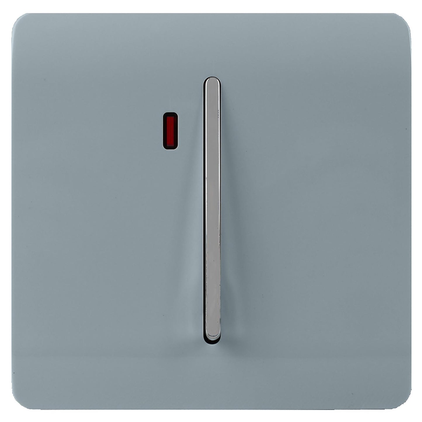Trendi Artistic Modern Glossy 20 A Tactile Light Switch & Neon Insert Cool Grey