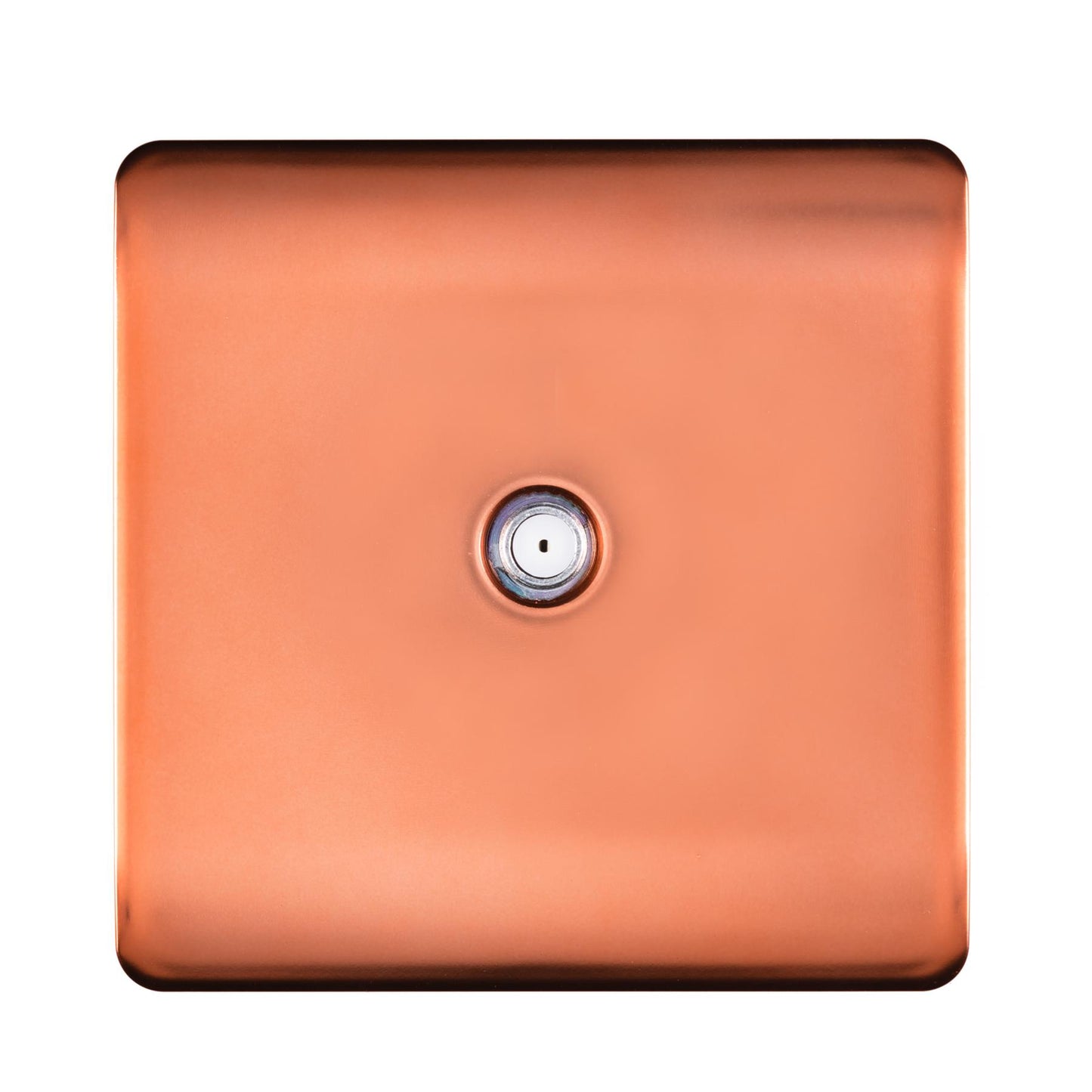 Trendi 1 Gang Artistic Modern Glossy Screwless Television Satellite Socket Copper