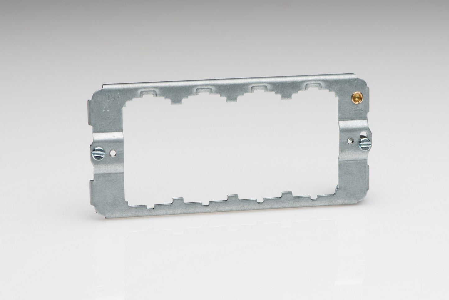 Varilight 4-Gang PowerGrid Plate including Yoke (Twin Plate) in Classic Matt Chrome w/