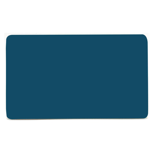 Trendi Switch Artistic Modern Glossy Decorative Screwless Standard Double Wall Blanking Plate for Electrical Sockets, Outlet with Screws in Midnight Blue - ART-2BLKMD