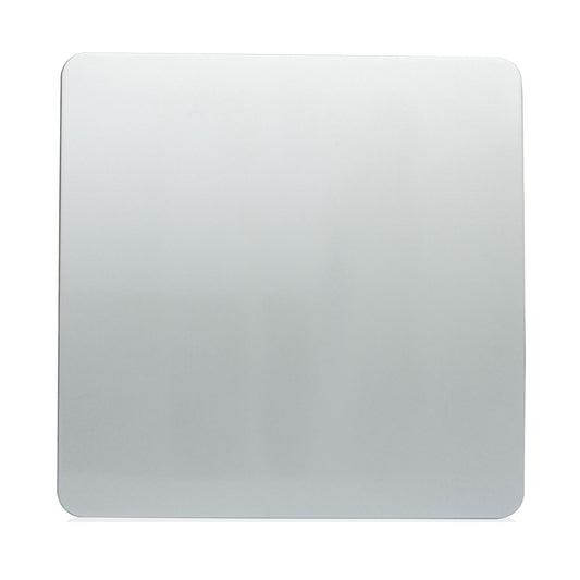 Trendi Switch Artistic Modern Glossy Decorative Screwless Standard Single Wall Blanking Plate for Electrical Sockets, Outlet with Screws in Platinum Silver - ART-BLKSI