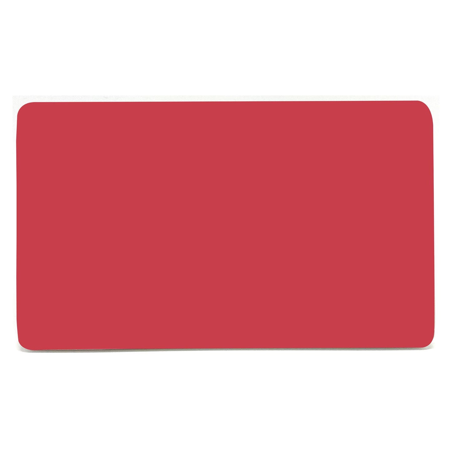 Trendi Switch Artistic Modern Glossy Decorative Screwless Standard Double Wall Blanking Plate for Electrical Sockets, Outlet with Screws in Strawberry Red - ART-2BLKSB
