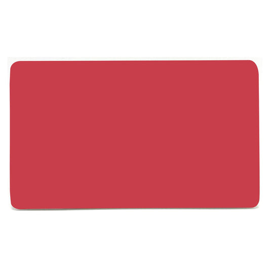 Trendi Switch Artistic Modern Glossy Decorative Screwless Standard Double Wall Blanking Plate for Electrical Sockets, Outlet with Screws in Strawberry Red - ART-2BLKSB