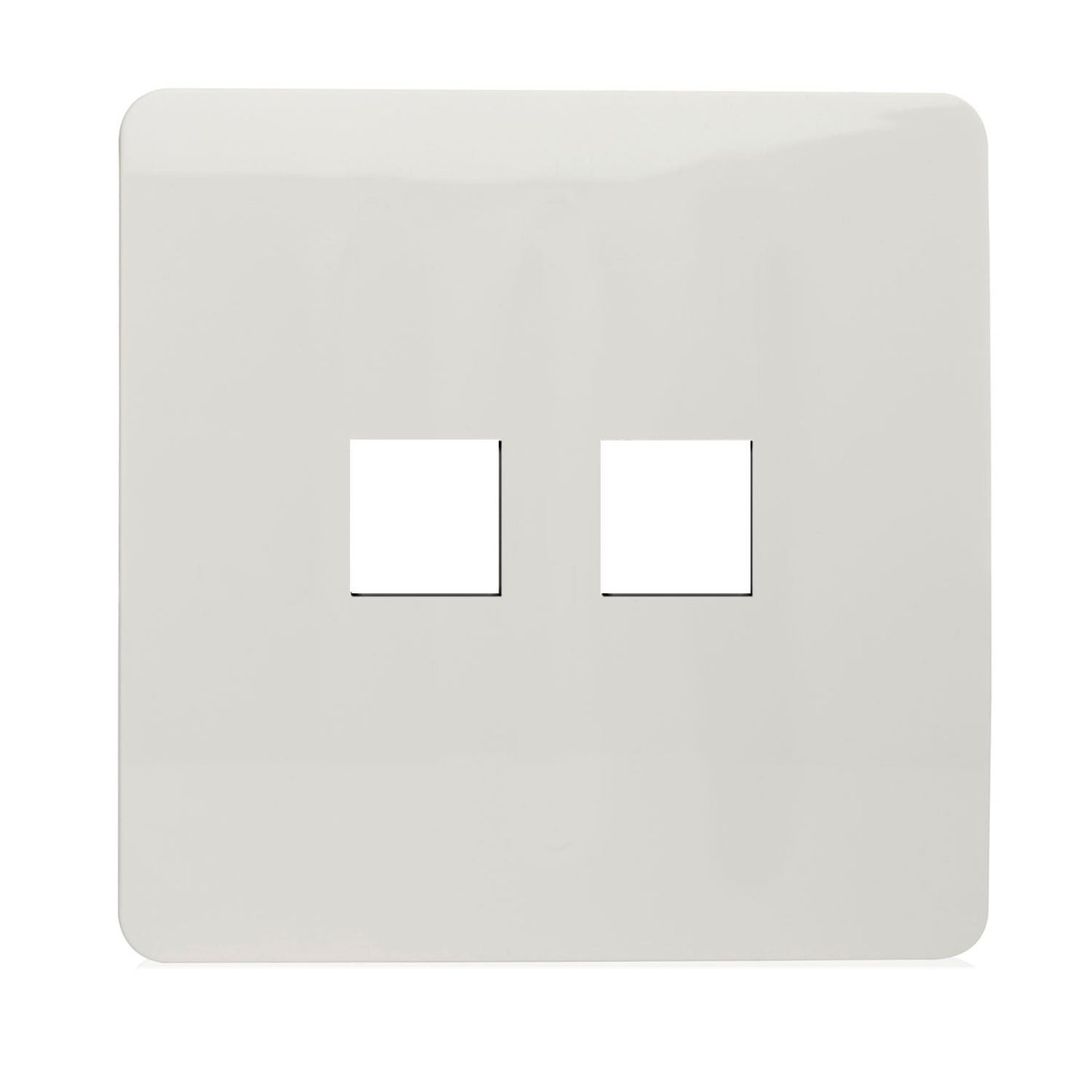 Trendi SPARE FACEPLATE For Modern 2 Gang Telephone Socket White ART-2TLPWH-SP