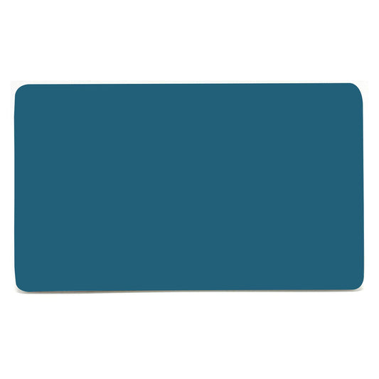 Trendi Switch Artistic Modern Glossy Decorative Screwless Standard Double Wall Blanking Plate for Electrical Sockets, Outlet with Screws in Ocean Blue - ART-2BLKOB