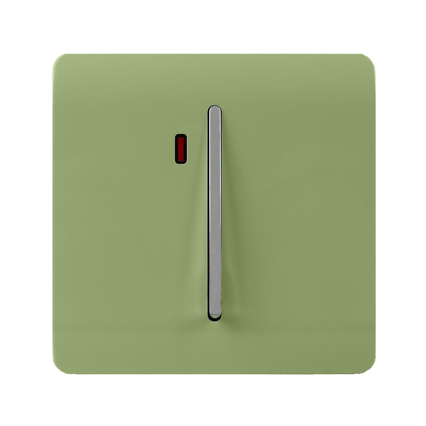 Trendi Artistic Modern Glossy 45 A Tactile Light Switch & Neon Insert Moss Green