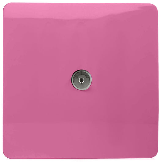 Trendi Artistic Modern Glossy Tactile TV Socket Pink