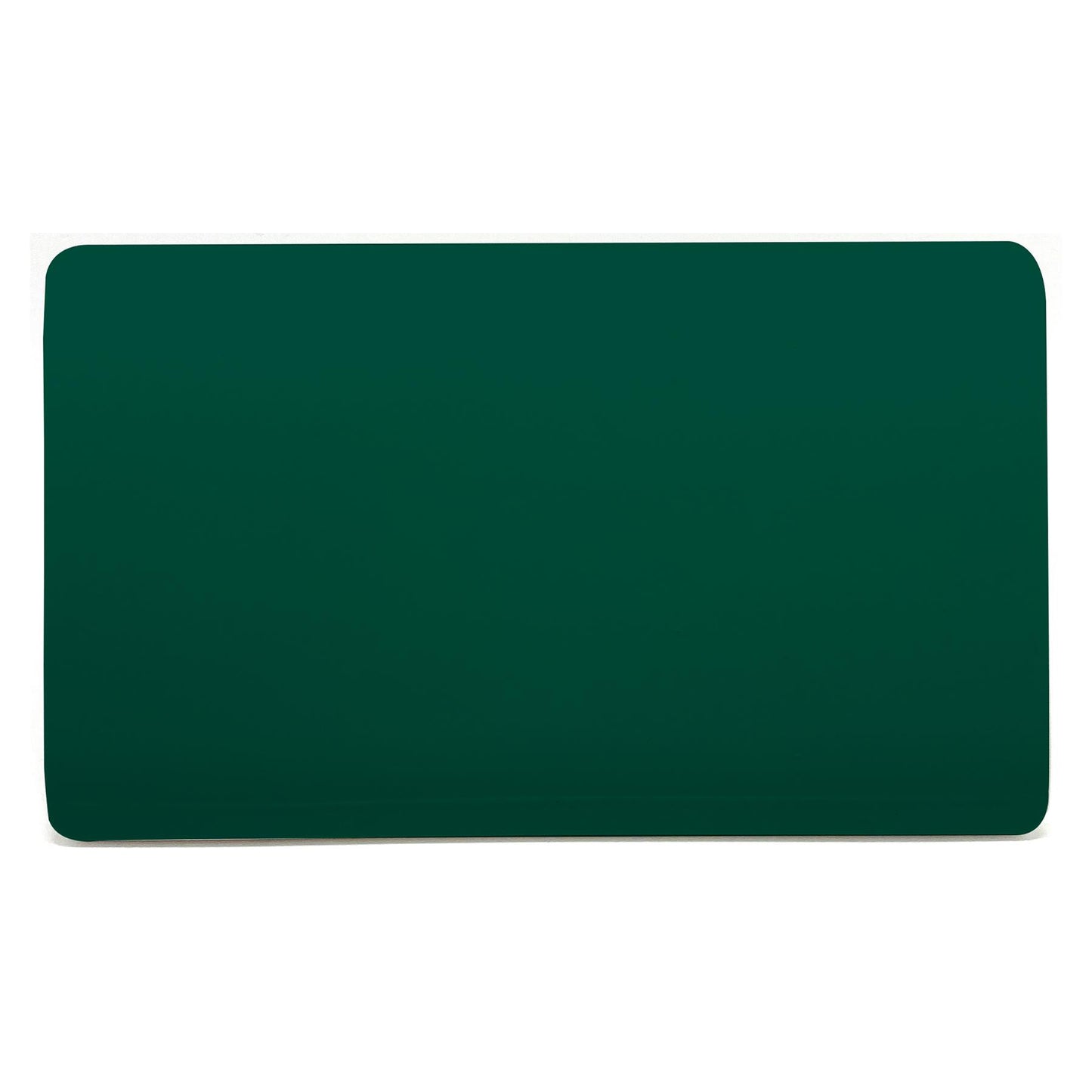 Trendi Switch Artistic Modern Glossy Decorative Screwless Standard Double Wall Blanking Plate for Electrical Sockets, Outlet with Screws in Dark Forest Green - ART-2BLKDG